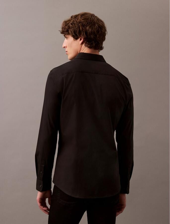 Calvin Klein Overhemd met lange mouwen slim fit in effen kleur - Foto 3