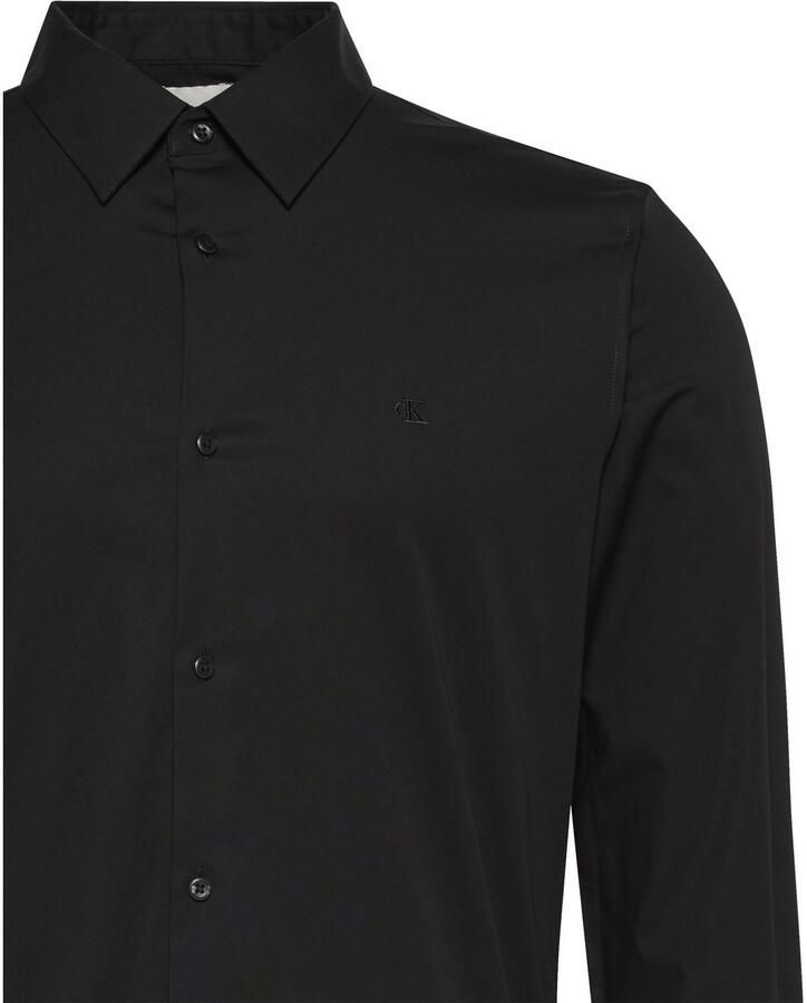Calvin Klein Overhemd met lange mouwen slim fit in effen kleur