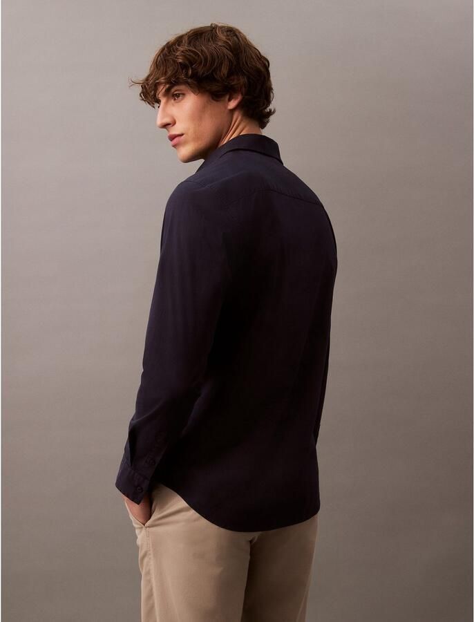 Calvin Klein Overhemd met lange mouwen slim fit in effen kleur - Foto 5