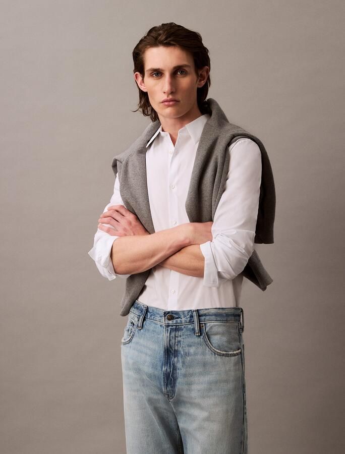 Calvin Klein Overhemd met lange mouwen slim fit in effen kleur - Foto 6