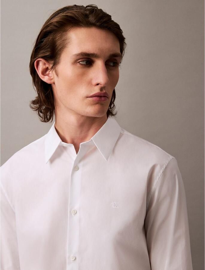 Calvin Klein Overhemd met lange mouwen slim fit in effen kleur - Foto 4