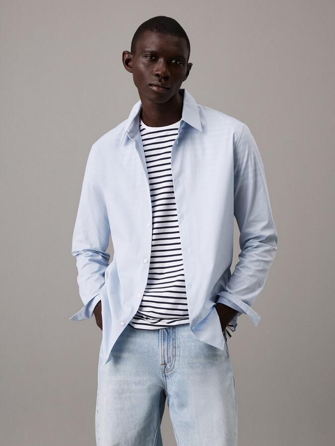 Calvin Klein Overhemd met lange mouwen slim fit in effen kleur - Foto 9