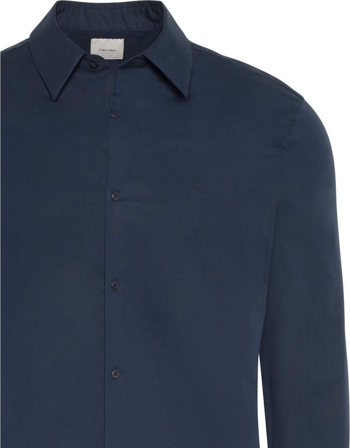 Calvin Klein Overhemd met lange mouwen slim fit in effen kleur