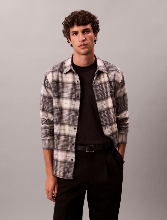 Calvin Klein Overhemd met lange mouwen LS BRUSHED PLAID EASY SHIRT - Foto 6