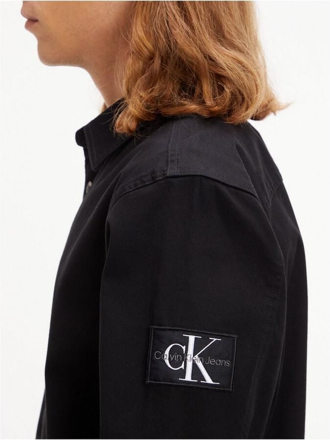 Calvin Klein Jeans Zwarte Katoenen Overhemd Herfst Winter Collectie Black Heren - Foto 9