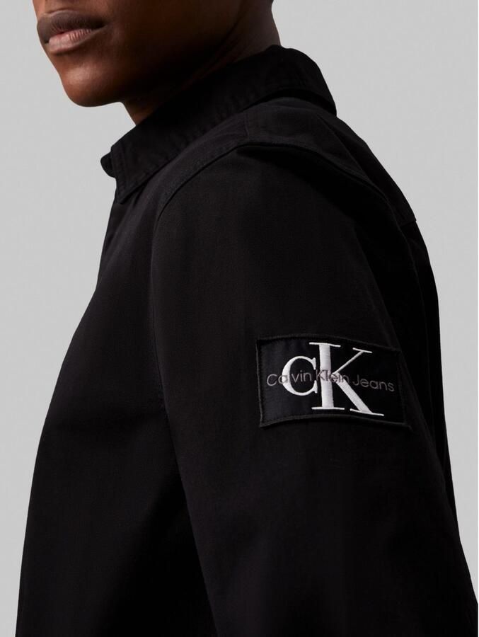 Calvin Klein Jeans Zwarte Katoenen Overhemd Herfst Winter Collectie Black Heren - Foto 3