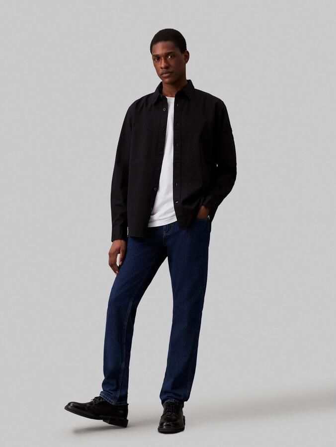 Calvin Klein Jeans Zwarte Katoenen Overhemd Herfst Winter Collectie Black Heren - Foto 6