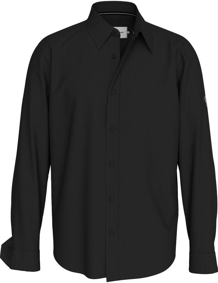 Calvin Klein Jeans Zwarte Katoenen Overhemd Herfst Winter Collectie Black Heren - Foto 2