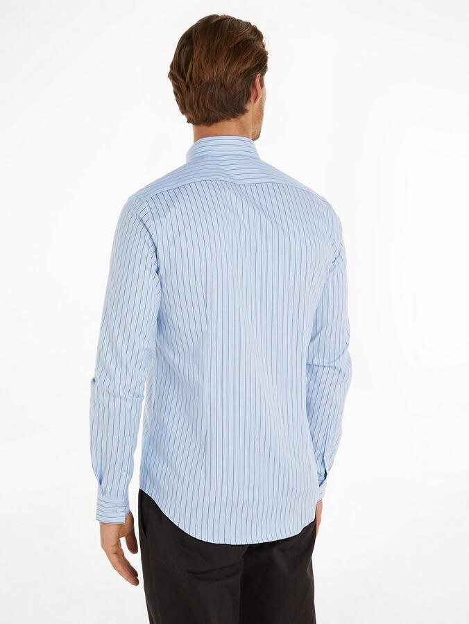 Calvin Klein Overhemd met lange mouwen OXFORD 2 TONES STRIPE SLIM SHIRT - Foto 4
