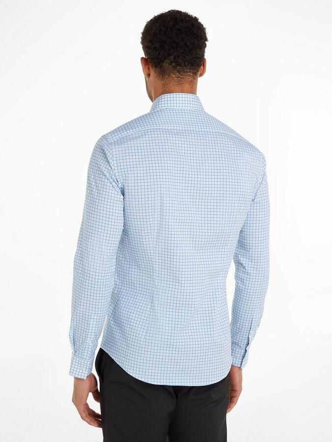 Calvin Klein Overhemd met lange mouwen POPLIN CHECK PRINT SLIM SHIRT - Foto 4
