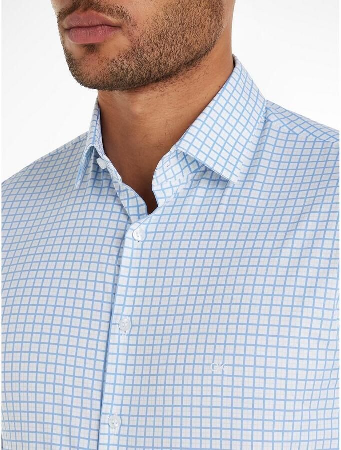 Calvin Klein Overhemd met lange mouwen POPLIN CHECK PRINT SLIM SHIRT - Foto 2