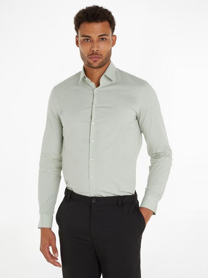 Calvin Klein Overhemd met lange mouwen POPLIN LEAF PRINT SLIM SHIRT - Foto 7