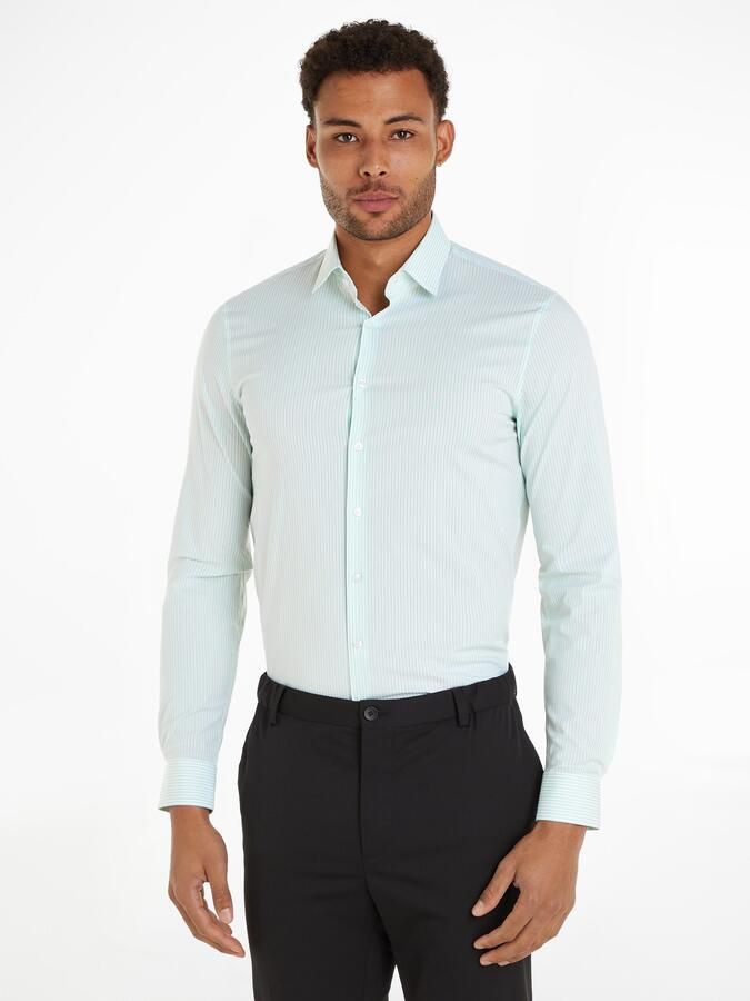 Calvin Klein Overhemd met lange mouwen POPLIN STRIPE SLIM SHIRT - Foto 6