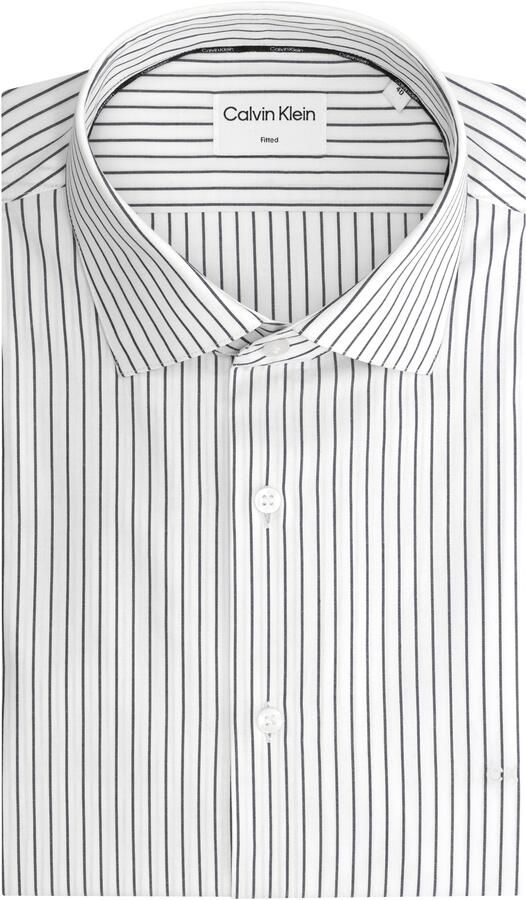 Calvin Klein Overhemd met lange mouwen THERMO TECH STRIPE FITTED SHIRT