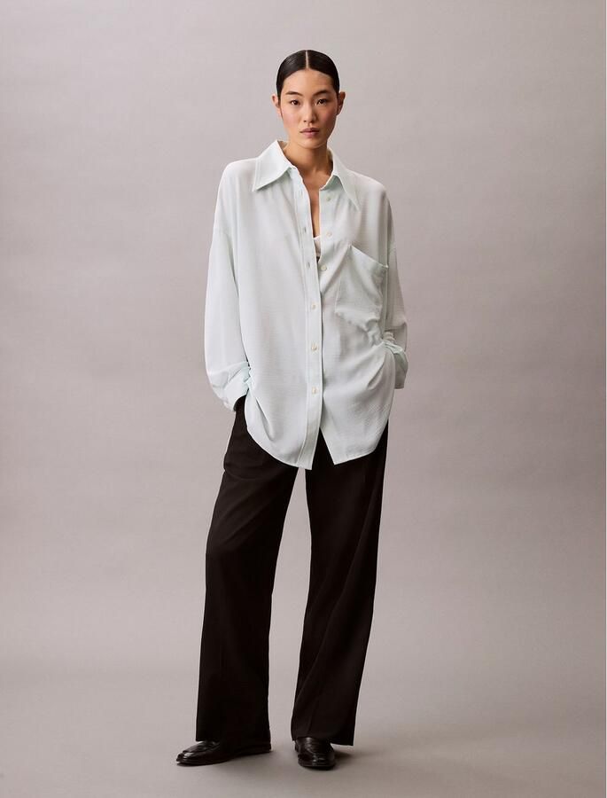 Calvin Klein Overhemdblouse GAUZE SHIRT Met een ronde hals - Foto 3