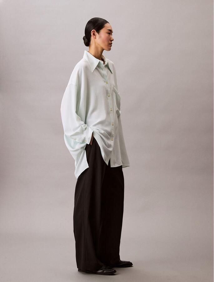 Calvin Klein Overhemdblouse GAUZE SHIRT Met een ronde hals - Foto 4