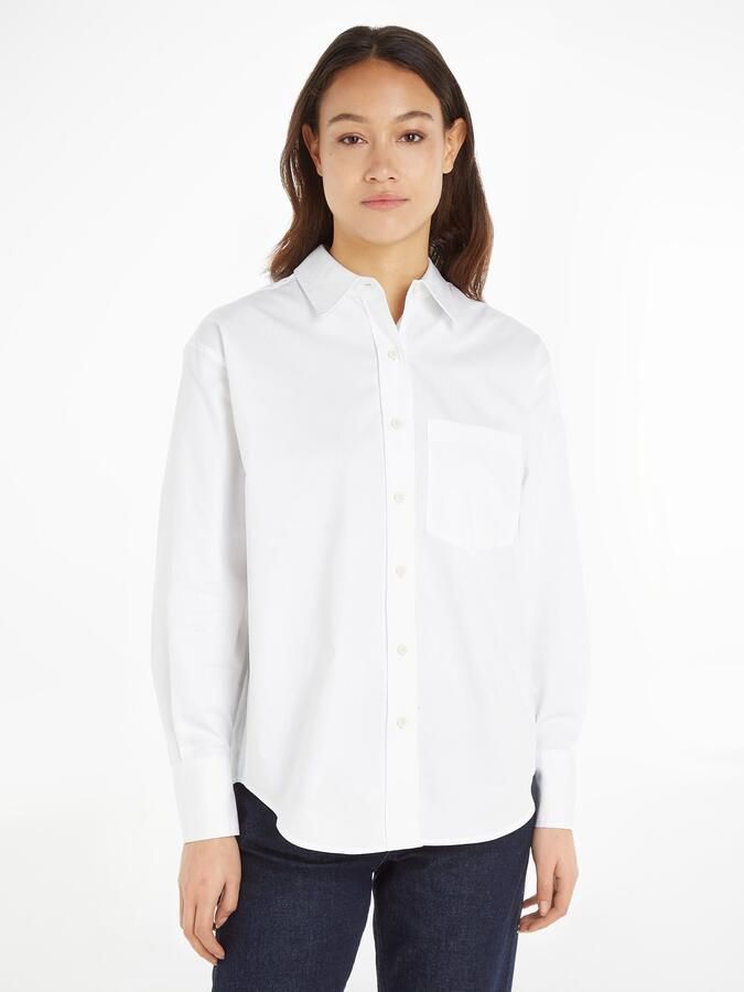 Calvin Klein Overhemdblouse RELAXED COTTON SHIRT met doorknoopsluiting - Foto 6