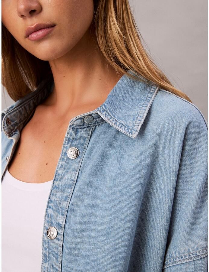 Calvin Klein Overhemdblouse RLXD LNN DNM SHRT AR