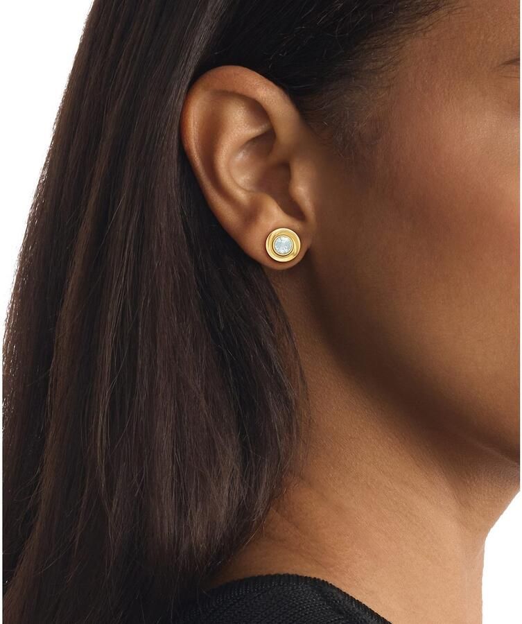 Calvin Klein Paar oorstekers TWISTED BEZEL SOLITAIRE