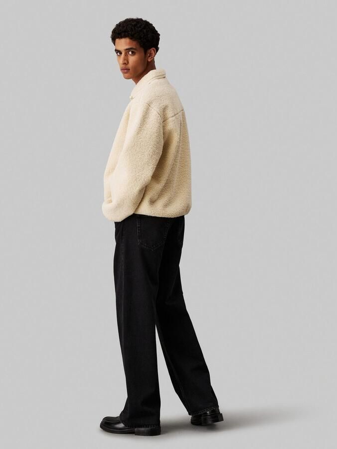 Calvin Klein Pluchen jack HALF ZIP SHERPA met een logo-opschrift - Foto 3