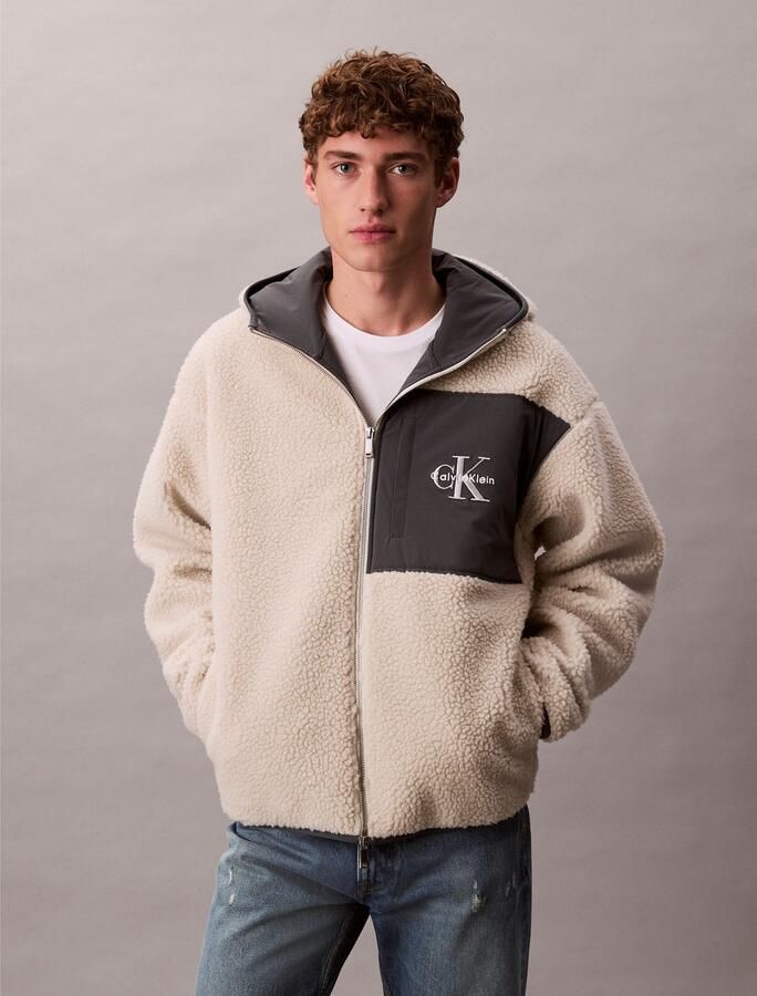 Calvin Klein Pluchen jack SHERPA FUNNEL NECK FULL ZIP HOOD - Foto 6