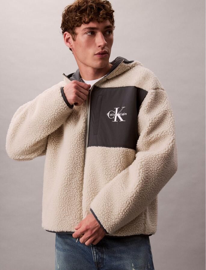 Calvin Klein Pluchen jack SHERPA FUNNEL NECK FULL ZIP HOOD - Foto 3
