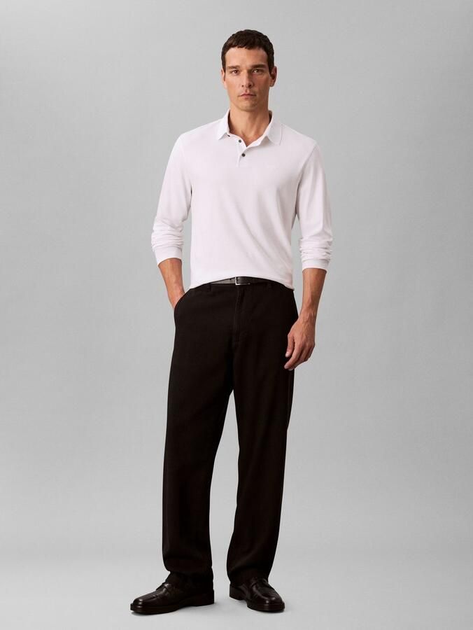 Calvin Klein Poloshirt met lange mouwen LS SUPIMA COTTON SOLID POLO - Foto 3