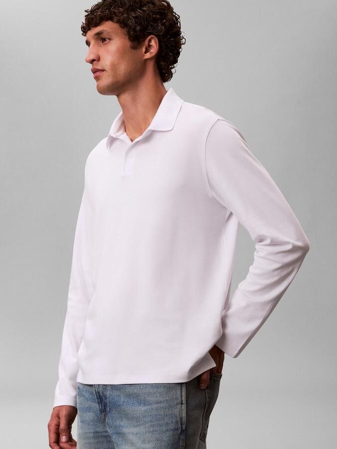 Calvin Klein Poloshirt met lange mouwen LS SUPIMA COTTON SOLID POLO - Foto 5