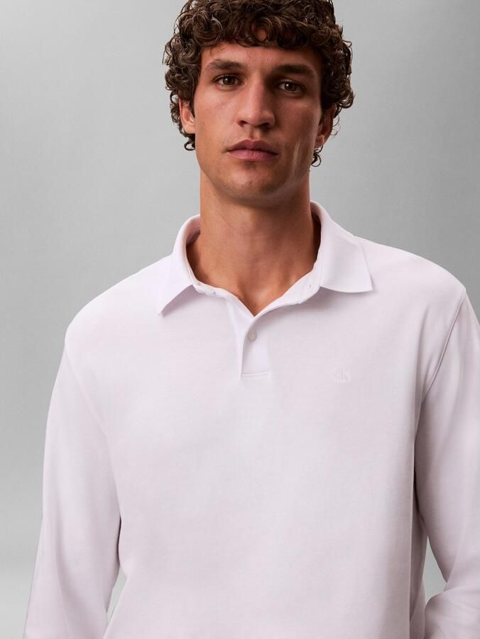 Calvin Klein Poloshirt met lange mouwen LS SUPIMA COTTON SOLID POLO - Foto 7