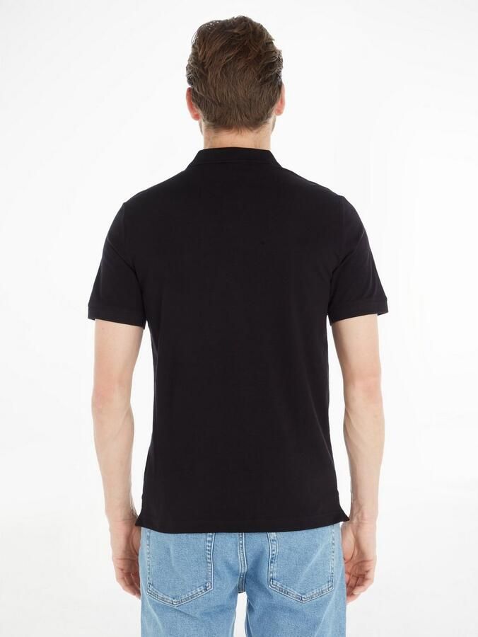 Calvin Klein Zwarte Polo Stretch Pique Slim Button Polo - Foto 6