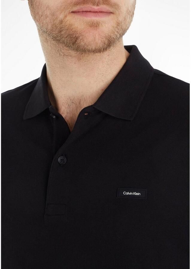 Calvin Klein Zwarte Polo Stretch Pique Slim Button Polo - Foto 3