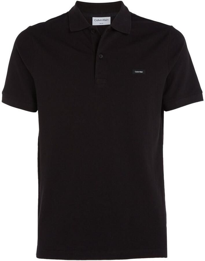Calvin Klein Zwarte Polo Stretch Pique Slim Button Polo - Foto 2