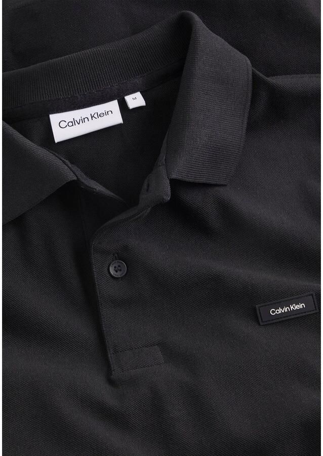 Calvin Klein Zwarte Polo Stretch Pique Slim Button Polo - Foto 4
