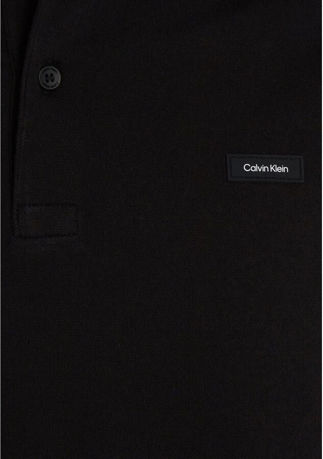 Calvin Klein Zwarte Polo Stretch Pique Slim Button Polo - Foto 5