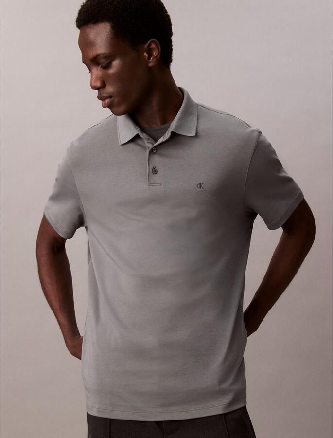 CALVIN KLEIN Heren Polo's & T-shirts Ss Supima Chest Emb Grijs - Foto 7