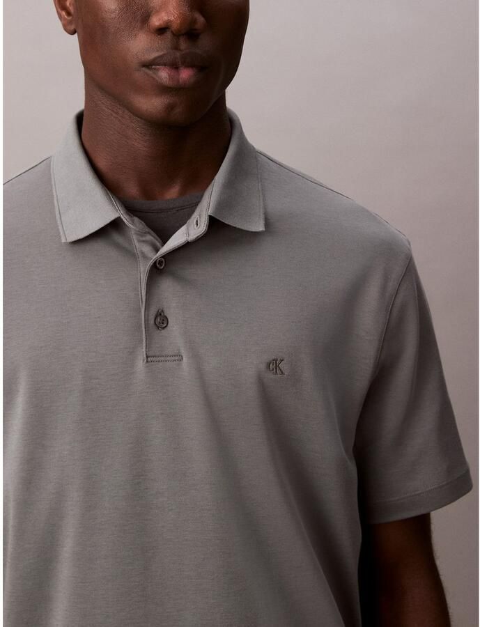 CALVIN KLEIN Heren Polo's & T-shirts Ss Supima Chest Emb Grijs - Foto 6
