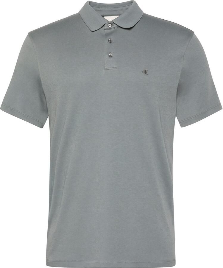 CALVIN KLEIN Heren Polo's & T-shirts Ss Supima Chest Emb Grijs - Foto 5