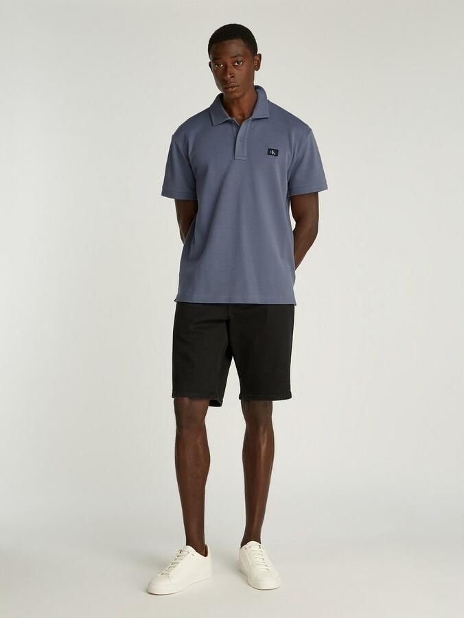 CALVIN KLEIN Heren Polo's & T-shirts Woven Label Polo Grijs - Foto 7