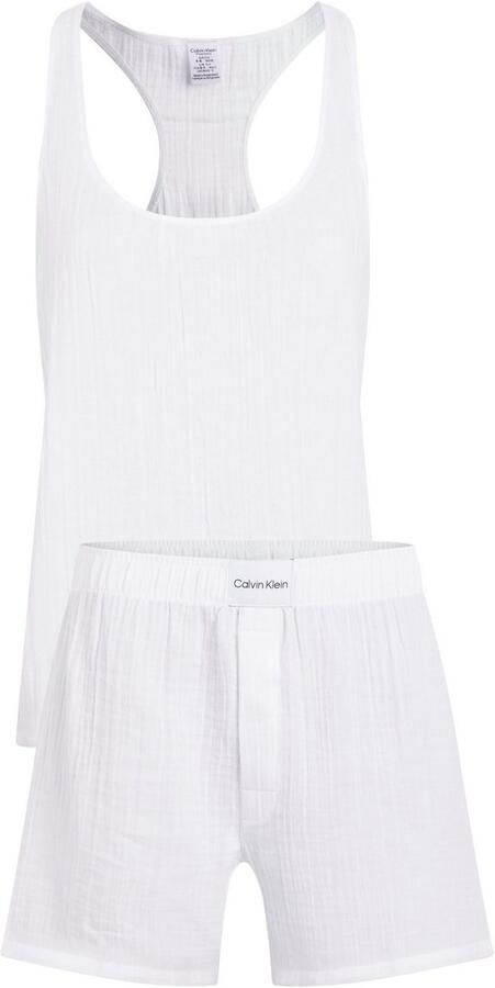 Calvin Klein Pyjama SLEEVELESS SHORT SET met merklabel in de taille (set 2-delig) - Foto 5