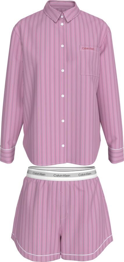 Calvin Klein Pyjama V DAY POPLIN SET Met elastische taille - Foto 2