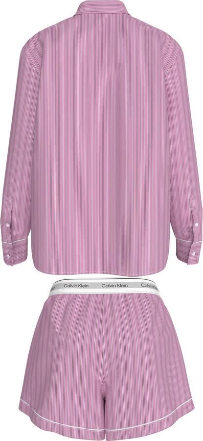 Calvin Klein Pyjama V DAY POPLIN SET Met elastische taille