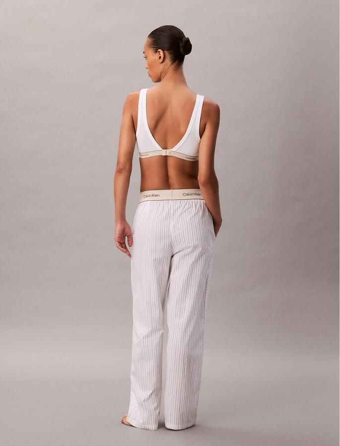 Calvin Klein Underwear Regular fit pyjamabroek met logostitching model 'Poplin'