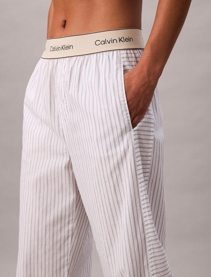 Calvin Klein Underwear Regular fit pyjamabroek met logostitching model 'Poplin' - Foto 3