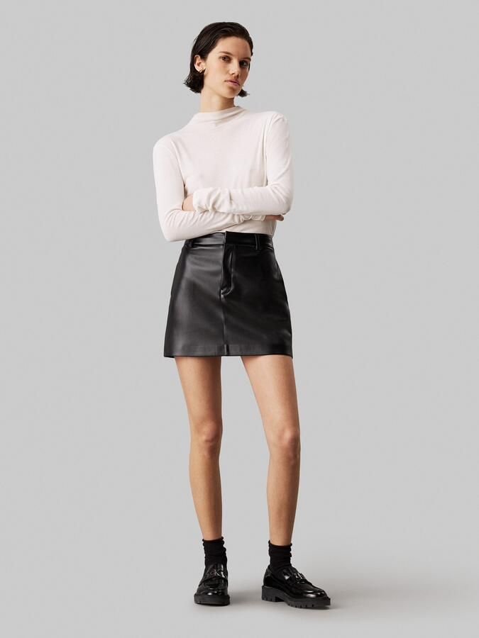 Calvin Klein Rok in a-lijn FAUX LEATHER A-LINE MINI SKIRT - Foto 5