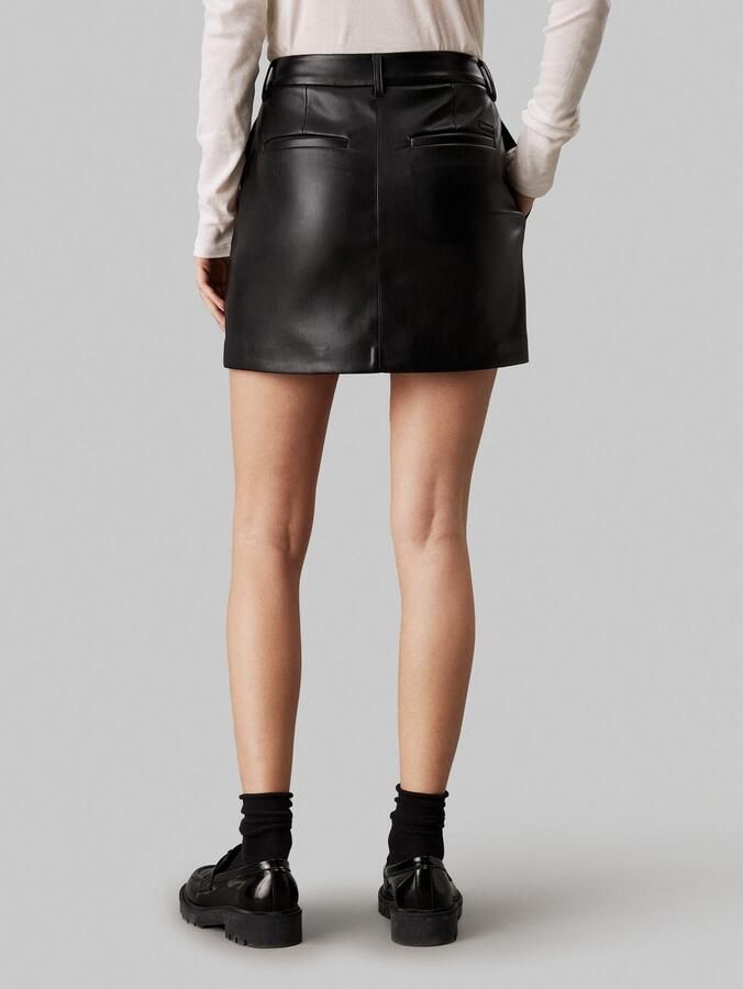 Calvin Klein Rok in a-lijn FAUX LEATHER A-LINE MINI SKIRT - Foto 4