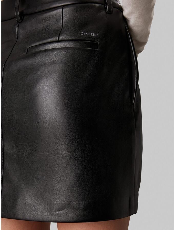 Calvin Klein Rok in a-lijn FAUX LEATHER A-LINE MINI SKIRT - Foto 3