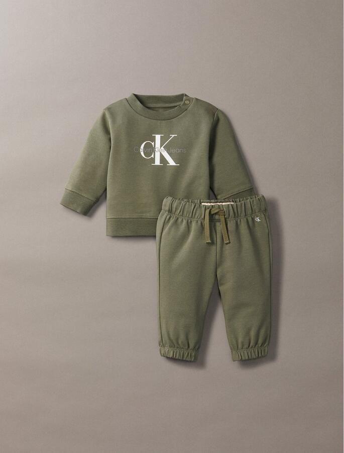 Calvin Klein Shirt broek MONOGRAM CN SWEATSHIRT SET (set 2-delig)