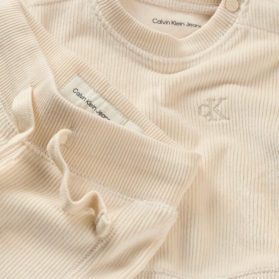 Calvin Klein Shirt broek RIB VELVET FLEECE SET GIFTPACK voor baby s tot 2 jaar cadeau set (set 2-delig)