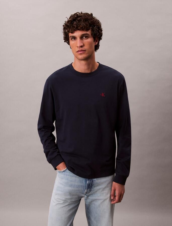 Calvin Klein Shirt met lange mouwen LS EASY MONOGRAM TEE Met ronde hals regular fit - Foto 7