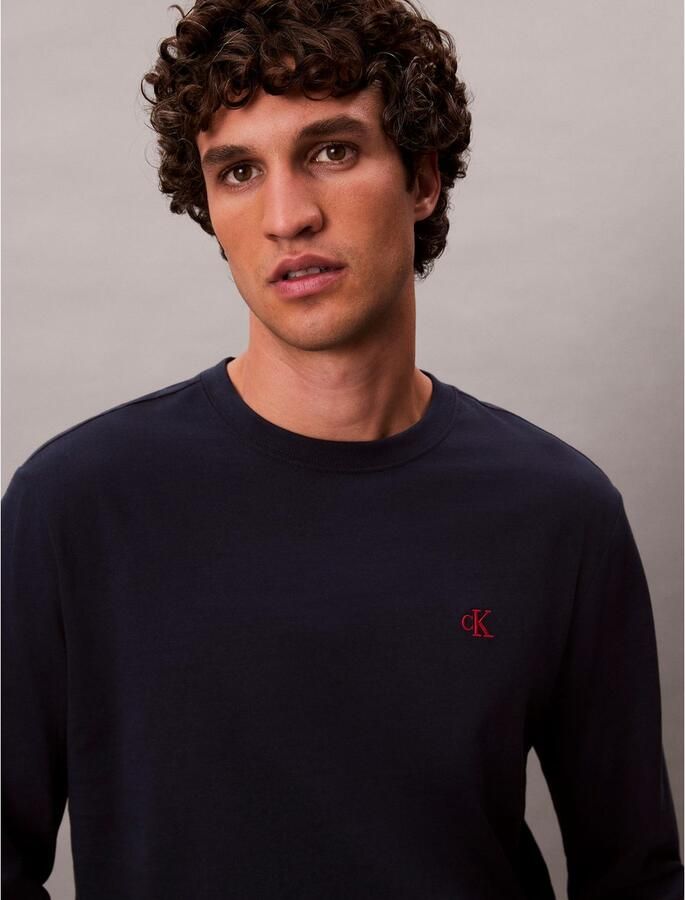 Calvin Klein Shirt met lange mouwen LS EASY MONOGRAM TEE Met ronde hals regular fit - Foto 3